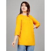 Smien - Yellow Rayon Womens Ethnic Tunic ( Pack of 1 ) - None