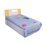 HugsnRugs Cotton Single Bedsheet ( 230 cm x 150 cm ) - Blue