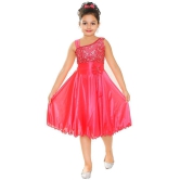 STYLOKIDS - Pink Crepe Girls A-line Dress ( Pack of 1 ) - None