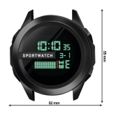 Hala - Black Silicon Digital Mens Watch