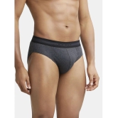 Jockey 1010 Men Super Combed Cotton Solid Brief with Stay Fresh Treatment - Black Melange - None