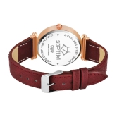 Septem Red Leather Analog Womens Watch