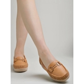 Shoetopia Tan Womens Loafers - None