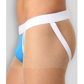 La Intimo - Light Blue Cotton Blend Mens G-String ( Pack of 1 ) - S