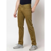 Men Regular Mid Rise Yellow Jeans