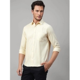 UrbanMark Cotton Blend Slim Fit Solids Full Sleeves Mens Casual Shirt - Yellow ( Pack of 1 ) - None