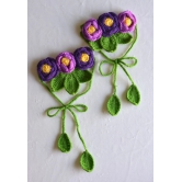 Hand Crafted Crochet Curtain Tiebacks Purple