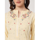 AMIRA''S INDIAN ETHNICWEAR - Yellow Viscose Women''s Straight Kurti ( Pack of 1 ) - None