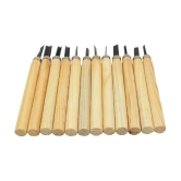 Rangwell 12 pcs Wood Carving Tool Set Whittling Wood Handle Chisel Woodworkers Tool