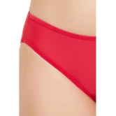 Clovia Pack of 1 Lace Solid Womens Bikini ( Red ) - None