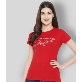 Fabflee Cotton Red T-Shirts - Single - XL