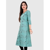 Meher Impex - Sea Green Cotton Blend Womens A-line Kurti ( Pack of 1 ) - None