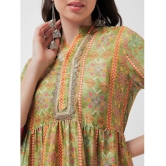 Pannkh - Green Polyester Womens Nayra Kurti ( Pack of 1 ) - None