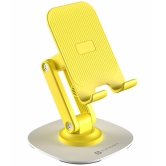 Portronics Foldable Mobile Stand for Smartphones and Tablets ( Yellow ) - Yellow