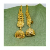 LUV FASHION Golden Drop Earrings ( Pack of 1 ) - Golden