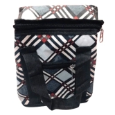 Black and White Checkered Lunch Bag