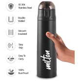 Milton New Crown 400 Thermosteel Hot or Cold Water Bottle, 350 ml, Black - Black