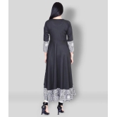 Divena - Navy Viscose Womens Flared Kurti ( Pack of 1 ) - 6XL