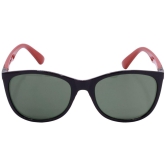 Hrinkar Green Cat-eye Glasses Black, Red Frame Best Goggles for Women - HRS-BT-06-BK-RD-GRN
