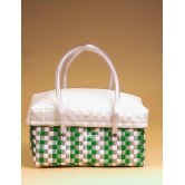 Woven Shopping Half Basket with Lid