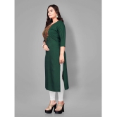 RIAANA - Green Rayon Women's Straight Kurti ( Pack of 1 ) - None