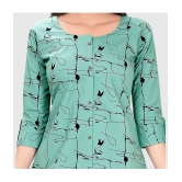 Meher Impex - Sea Green Cotton Blend Womens A-line Kurti ( Pack of 1 ) - None