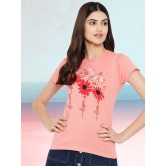 Fabflee - Peach 100% Cotton Regular Women''s T-Shirt ( Pack of 1 ) - None