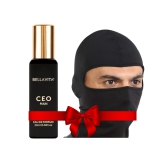 CEO Man Body Parfum No Gas Deodorant- 150ml- No Gas Deo Parfum for Men + Windproof Balaclava Ski Mask for Men & Women - Cold Weather Face Gear for Motorcycle Riding & Winter Sports