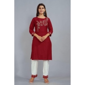 SIPET - Maroon Straight Rayon Women''s Stitched Salwar Suit ( Pack of 1 ) - None