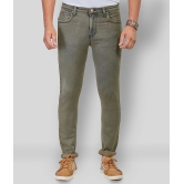 HJ HASASI - Olive Green Cotton Blend Regular Fit Mens Jeans ( Pack of 1 ) - None