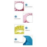 EIGHTEEN ENTERPRISE Baby Toddler Shampoo Bath Shower Cap Wash Hair Ear Shield ( set of 3 ) - None