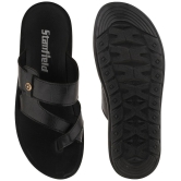 Stanfield - Black Mens Leather Slipper - None