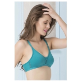 Clovia Cotton Everyday Bra - Green - 40B