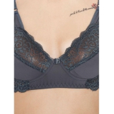 ILRASO - Dark Grey Lace Non Padded Women's T-Shirt Bra ( Pack of 1 ) - None