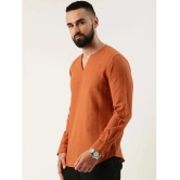 Bene Kleed Rust Cotton Blend Mens Regular Kurta ( Pack of 1 ) - None