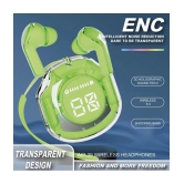 COREGENIX Ultrapodspro Type C Bluetooth Headphone In Ear 30 Hours Playback Low Latency IPX4(Splash & Sweat Proof) Green