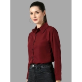 DKGF Fashion - Maroon Crepe Womens Shirt Style Top ( Pack of 1 ) - None