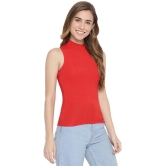 La Intimo Polyester Red T-Shirts - Single - XL