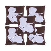 Hugs'n'Rugs Cotton Cushion Covers Pack of 5 (40 x 40 cm) 16 x 16 - Brown