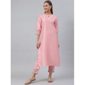 Janasya - Pink Straight Silk Women''s Stitched Salwar Suit ( Pack of 1 ) - None