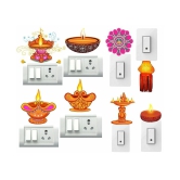 Decor Villa Deepak Switch Board Sticker Festive Sticker ( 20 x 38 cms )