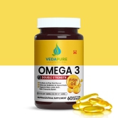 Vedapure Naturals Omega-3 Fish Oil Double Strength 1000mg- 60 Softgel Capsules