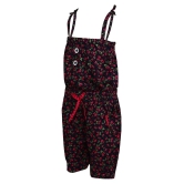 Arshia Fashions - Black Cotton Blend Girls Jumpsuit ( Pack of 1 ) - 6 Years