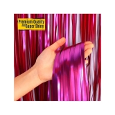 EMBASSY- BUDHIRAJA foil fringe curtain-pink