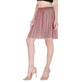 SHOPPING QUEEN Women's Crepe Fit and Flare Skirt