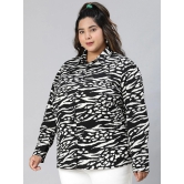 Oxolloxo Plus Size Relaxed Animal Printed Casual Shirt