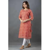 Lee Moda - Orange Cotton Womens Straight Kurti ( Pack of 1 ) - None