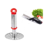 ASQURE Combo Potato Masher & Cleaver Cutter Kitchen Tool Set - Multicolour  2 PC - Multicolor