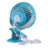 Bajaj Pygmy Mini 110 MM 10 Watt High Speed Operation, USB Charging, Personal Fan (Blue)