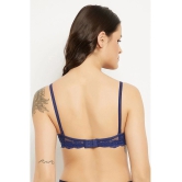 Clovia Blue Lace Heavily Padded Womens Convertable Bra ( Pack of 1 ) - None